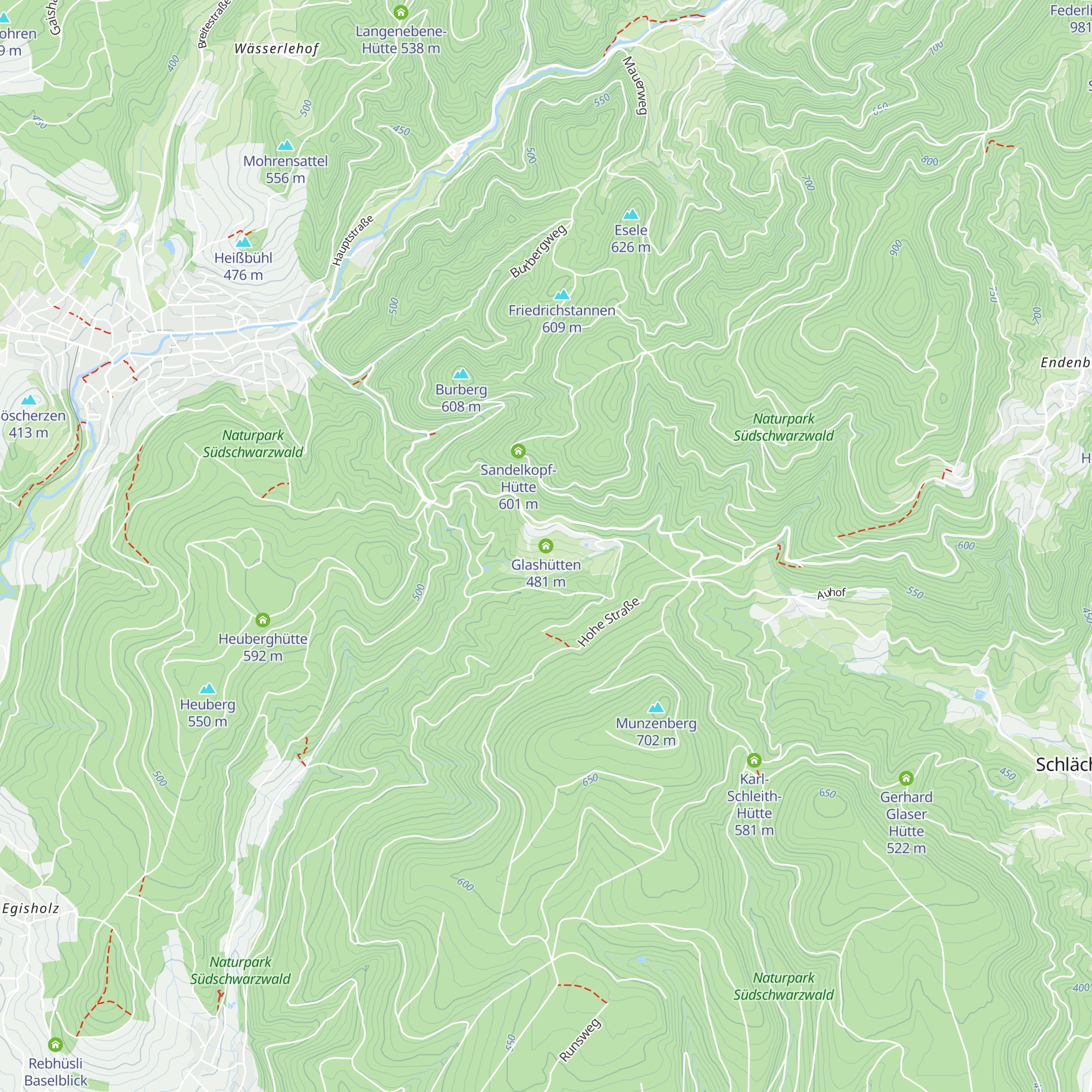 Glashütten map