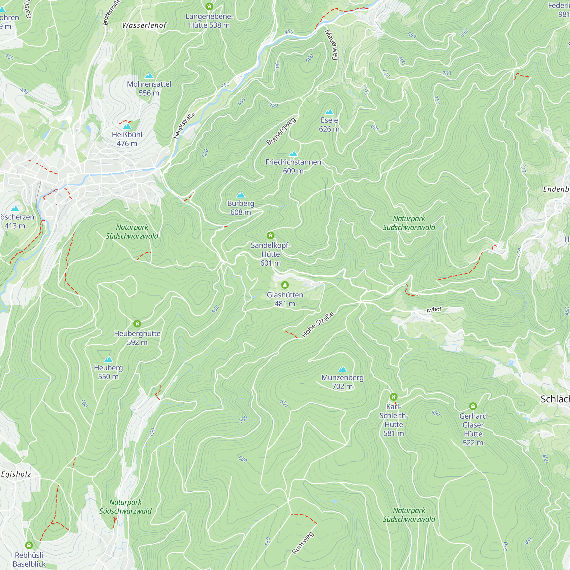 Glashütten map