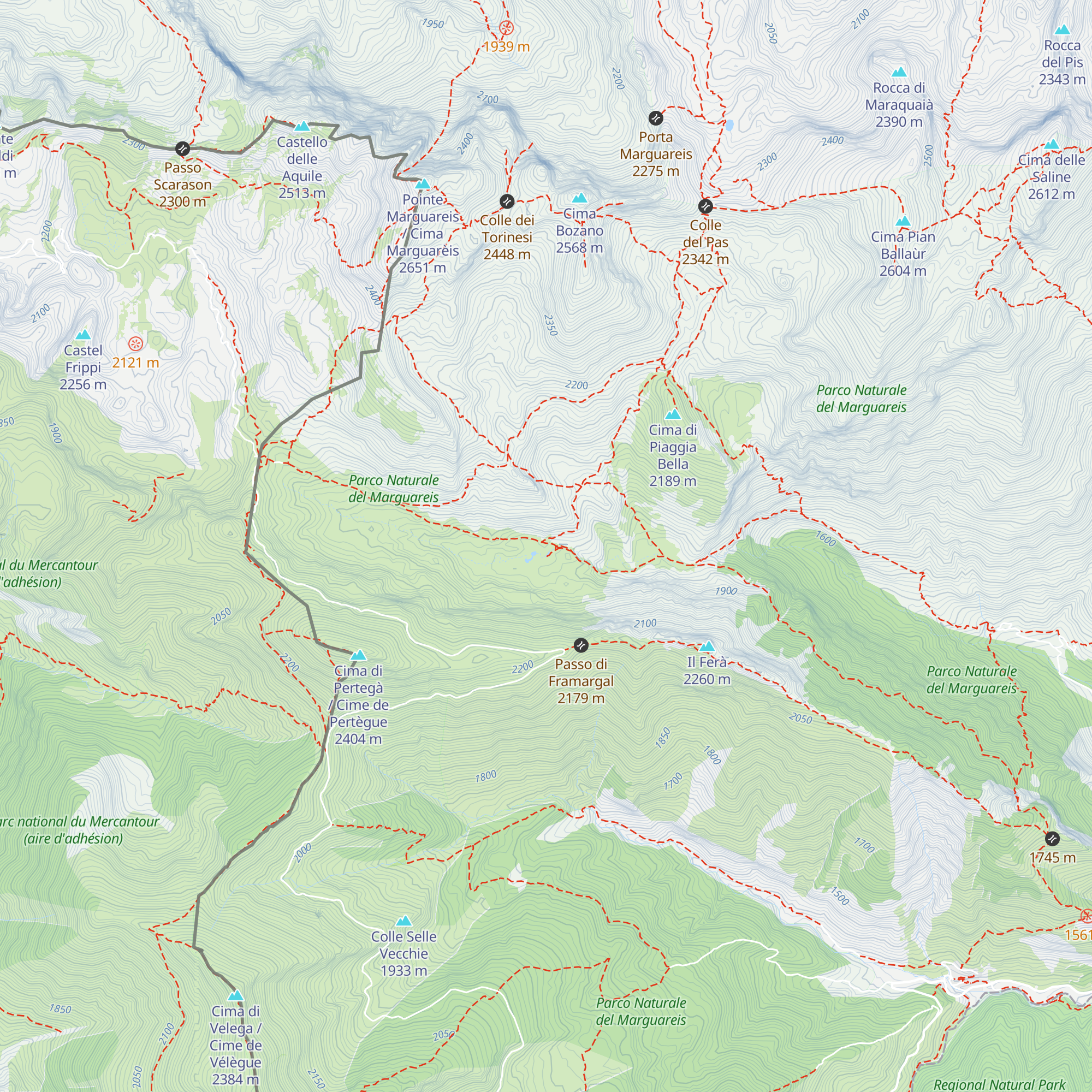Rifugio Selle di Carnino map