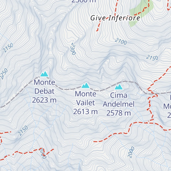 Map of Monte Vailet
