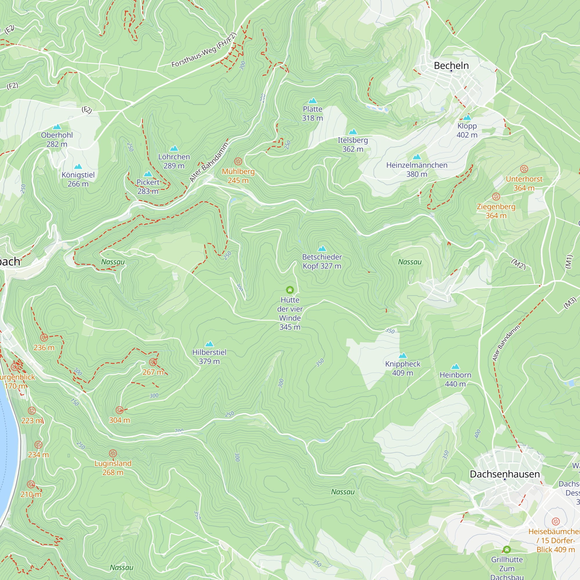 Hütte der vier Winde map