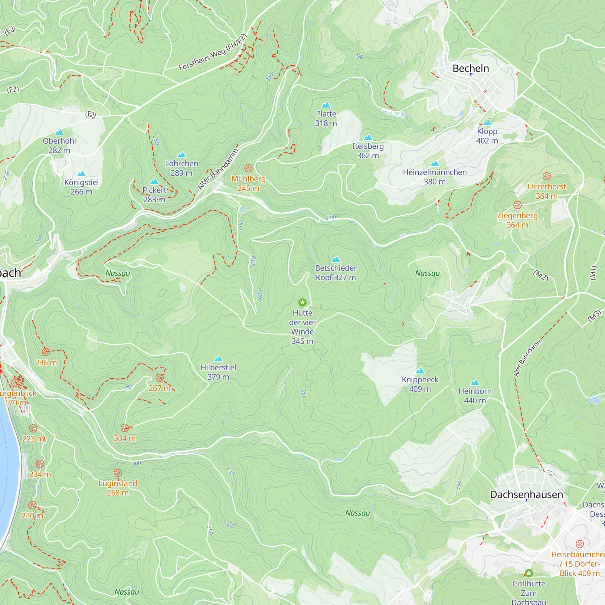 Hütte der vier Winde map