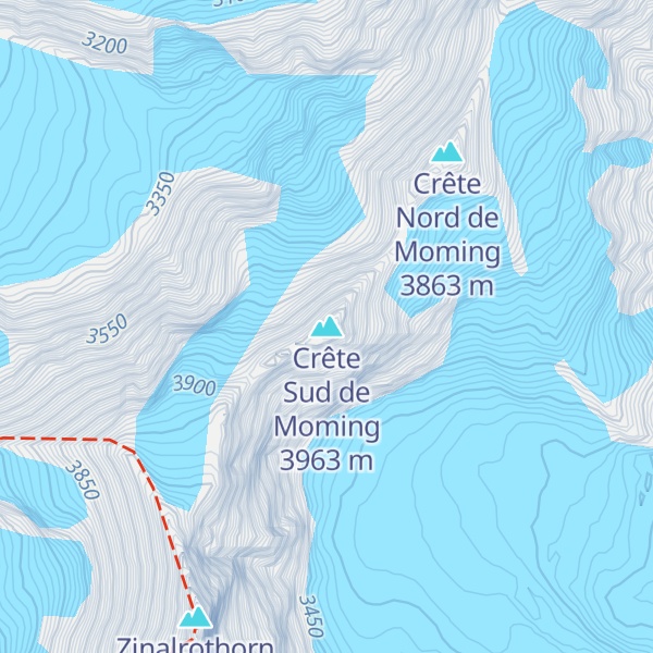 Map of Crête Sud de Moming