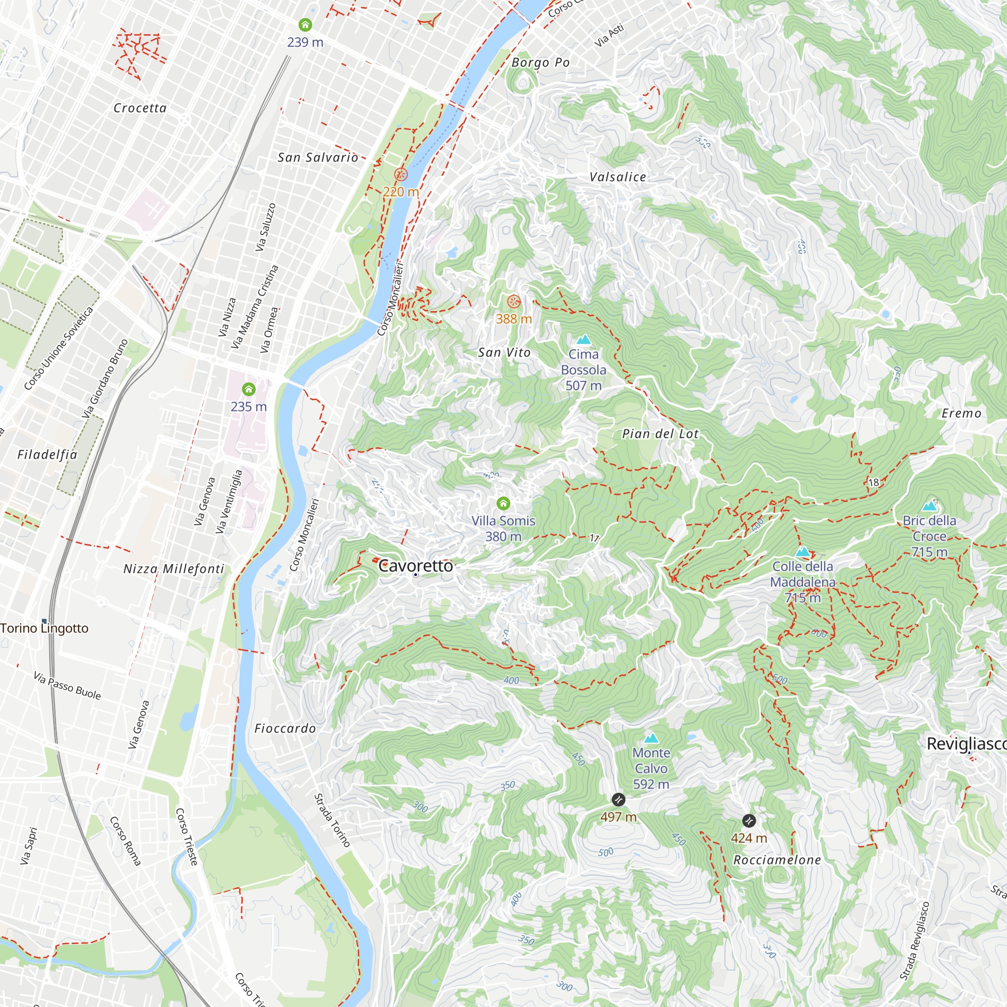 Villa Somis map