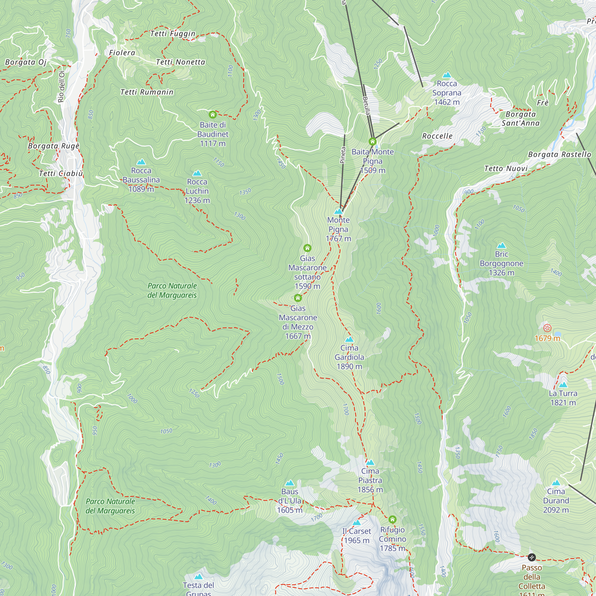 Gias Mascarone di Mezzo map