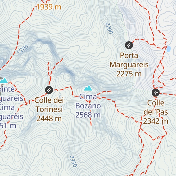 Map of Cima Bozano