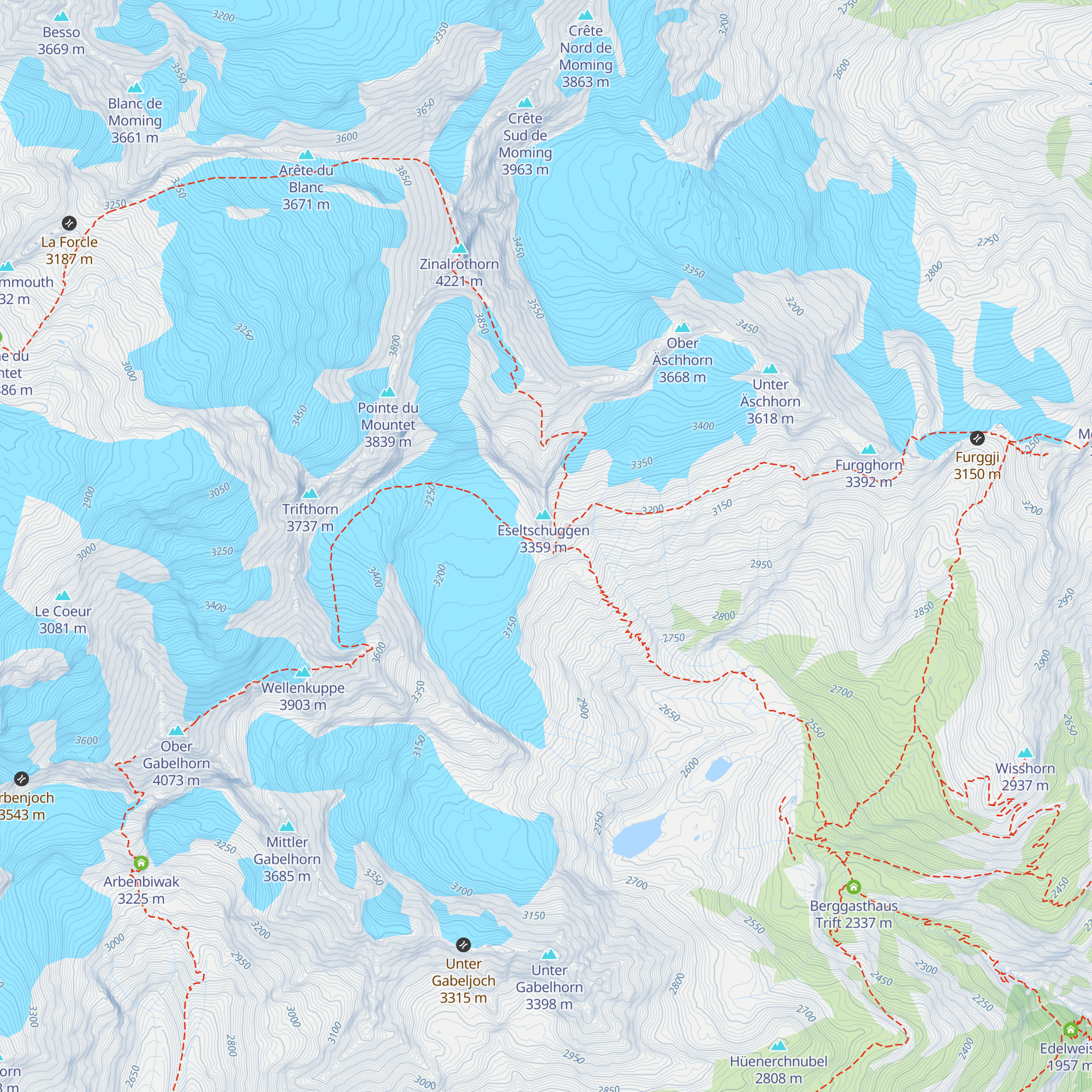 Winterhütte map