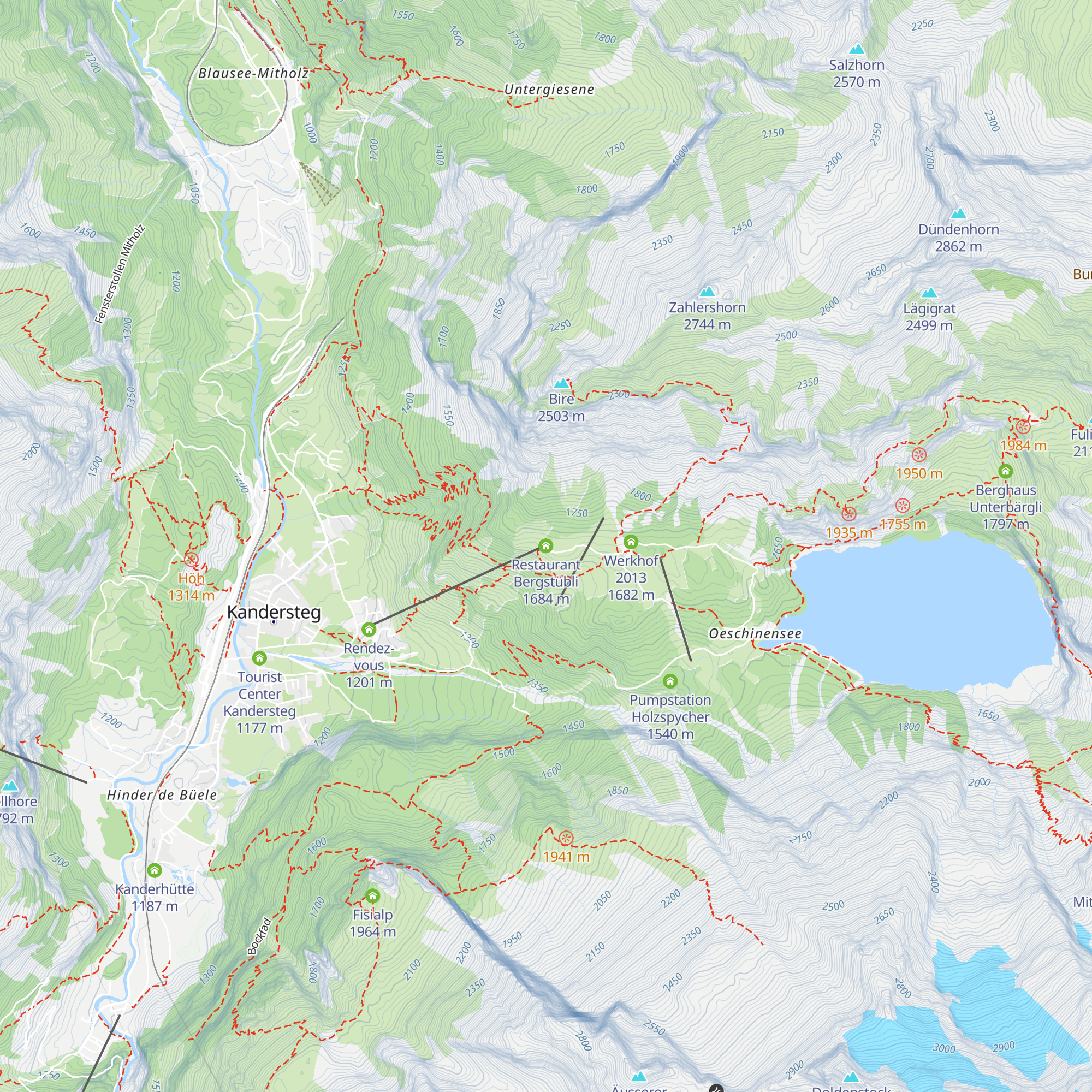 Restaurant Bergstübli map