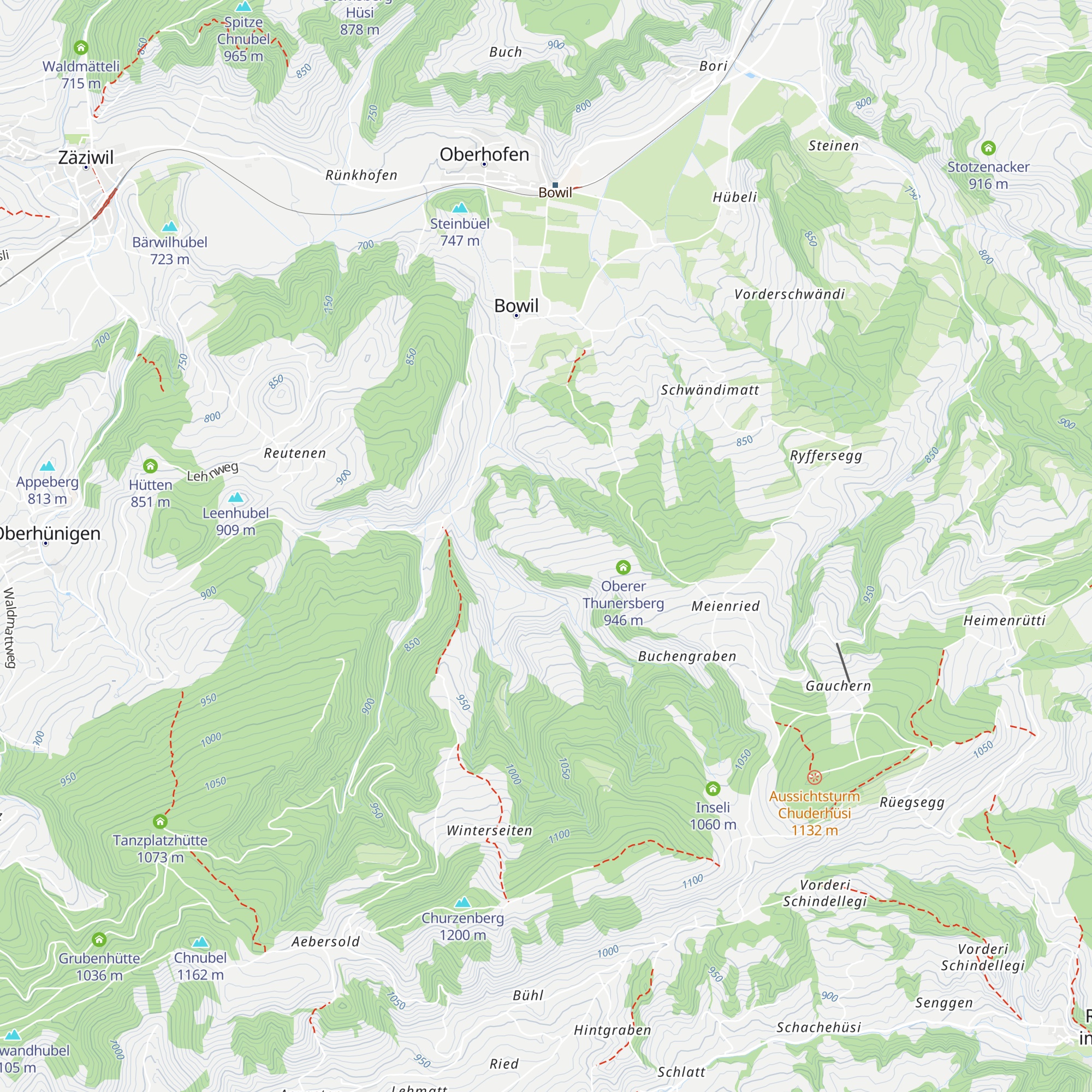 Mittlerer Thunersberg map