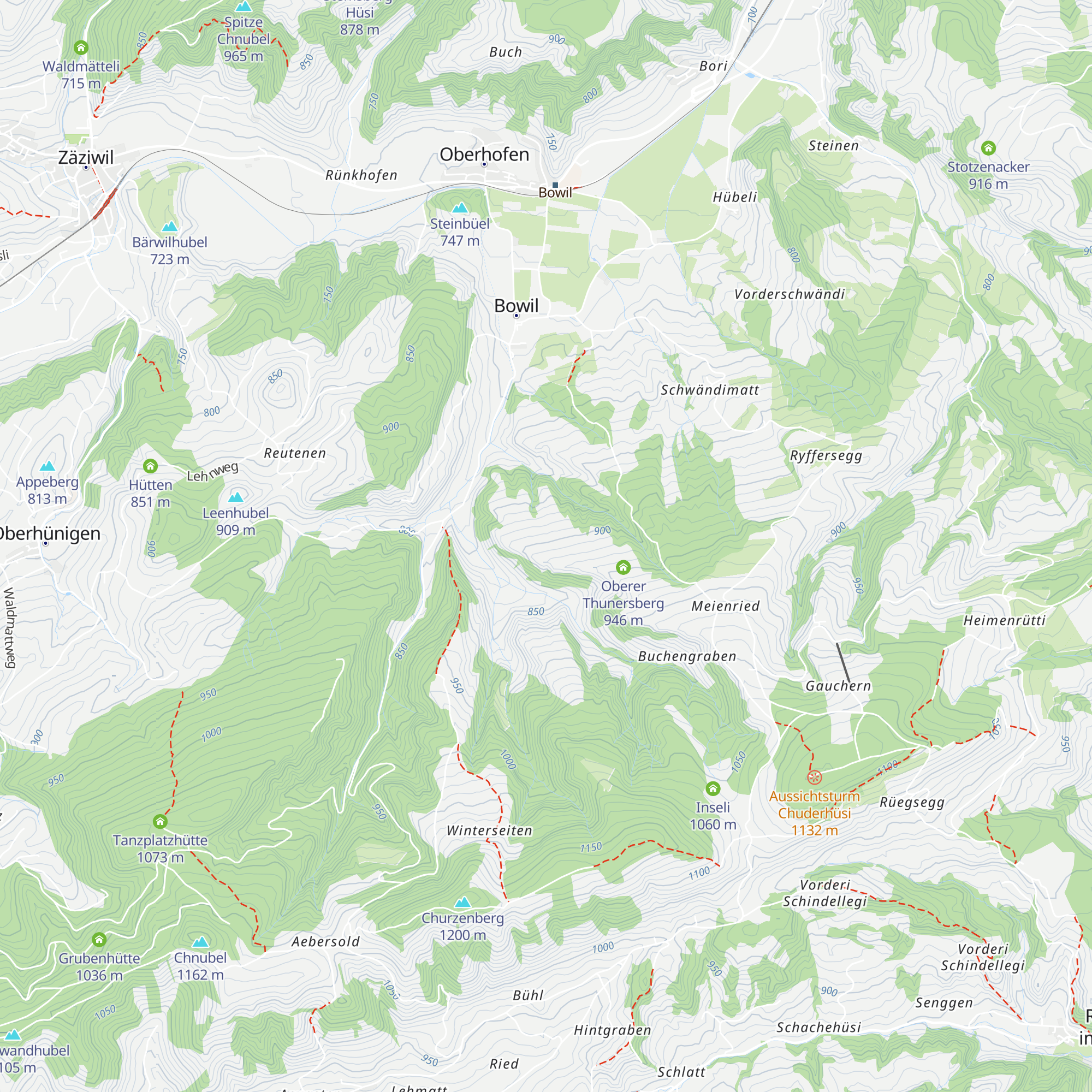Mittlerer Thunersberg map