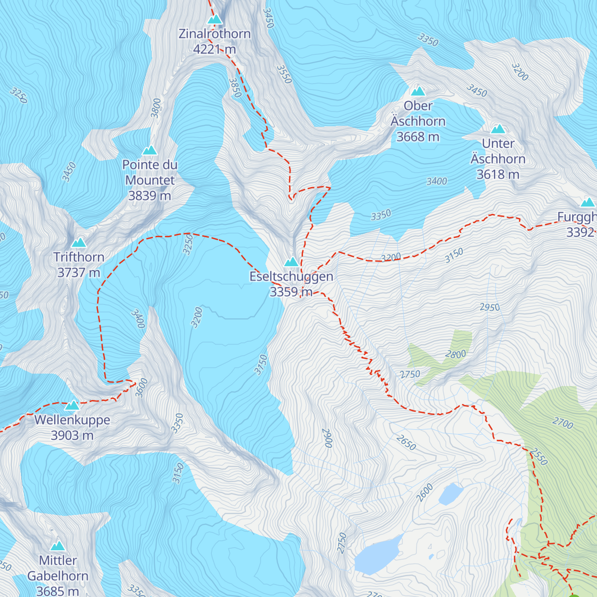 Rothornhütte map