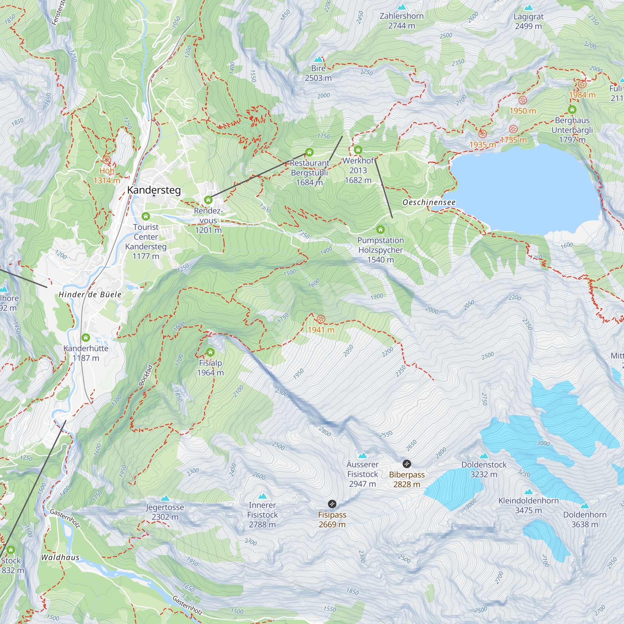 Doldenhornhütte SAC map