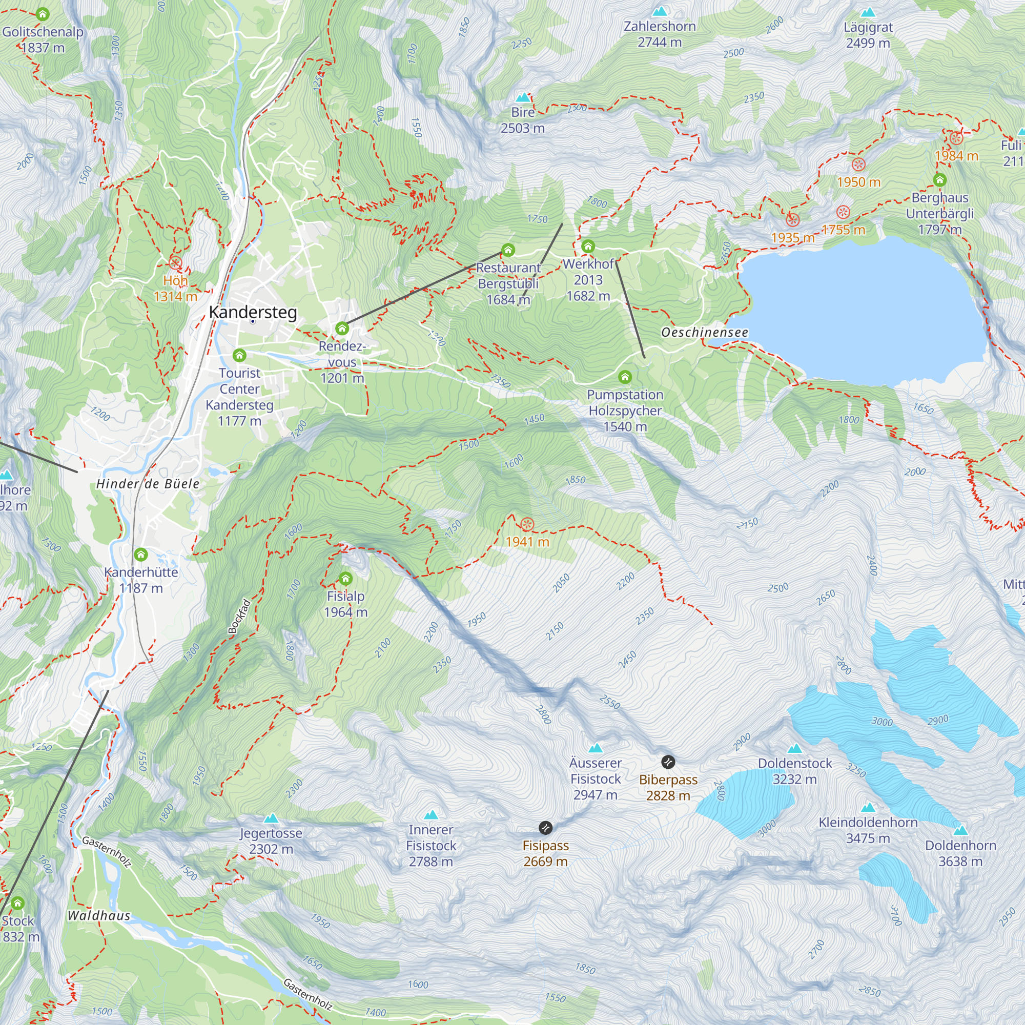 Doldenhornhütte SAC map