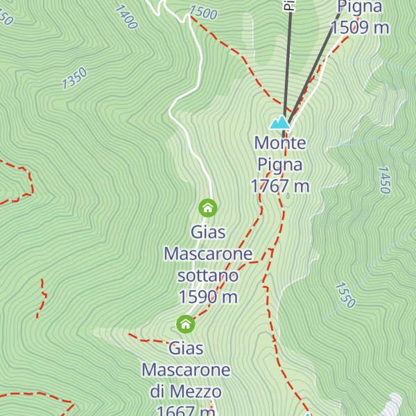 Map of Gias Mascarone sottano