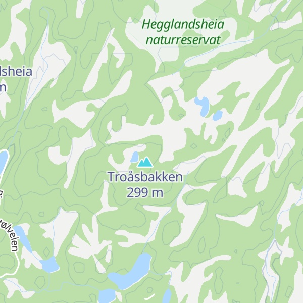 Map of Bjørnestølheia