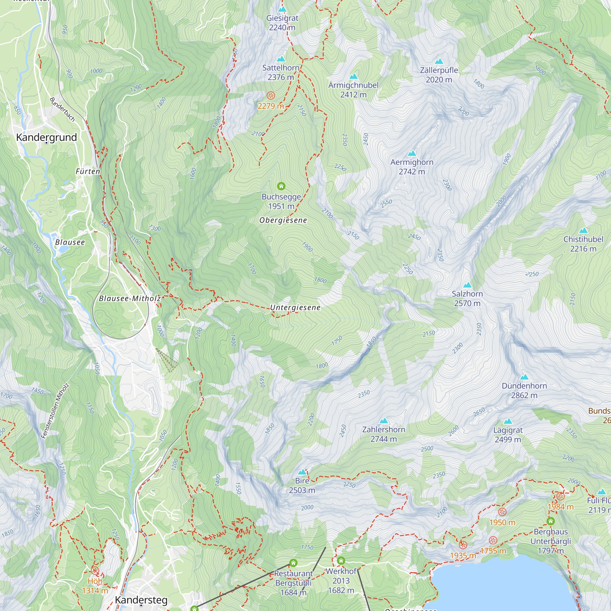 Luftseilbahn Giesenen map