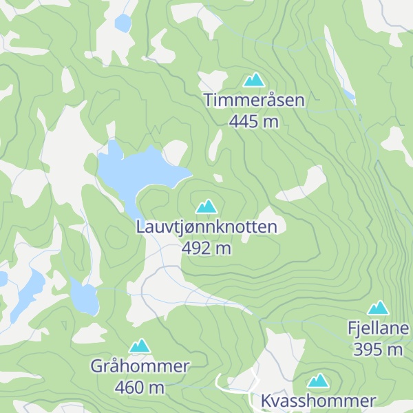 Map of Lauvtjønnknotten