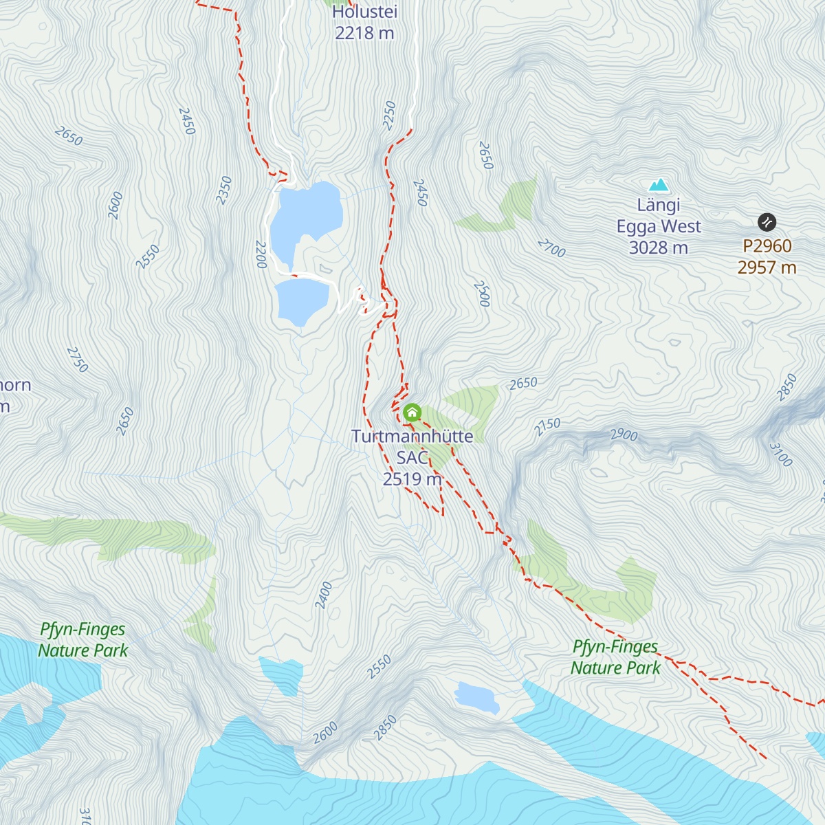 Turtmannhütte SAC map