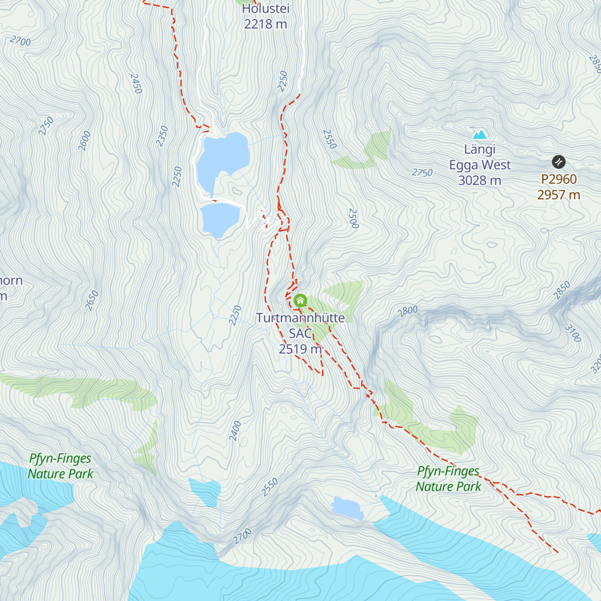 Turtmannhütte SAC map