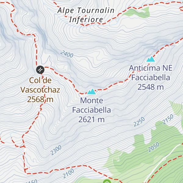 Map of Monte Facciabella