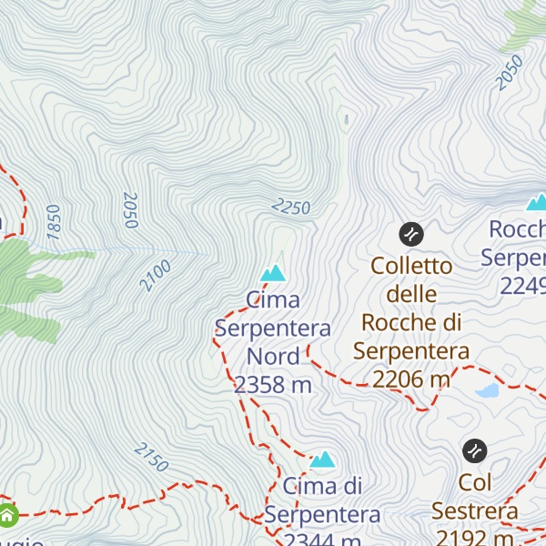 Map of Cima Serpentera Nord