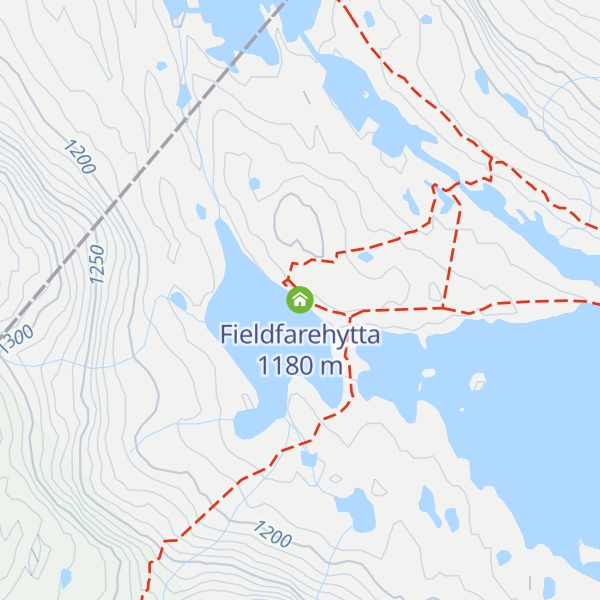 Map of Fieldfarehytta