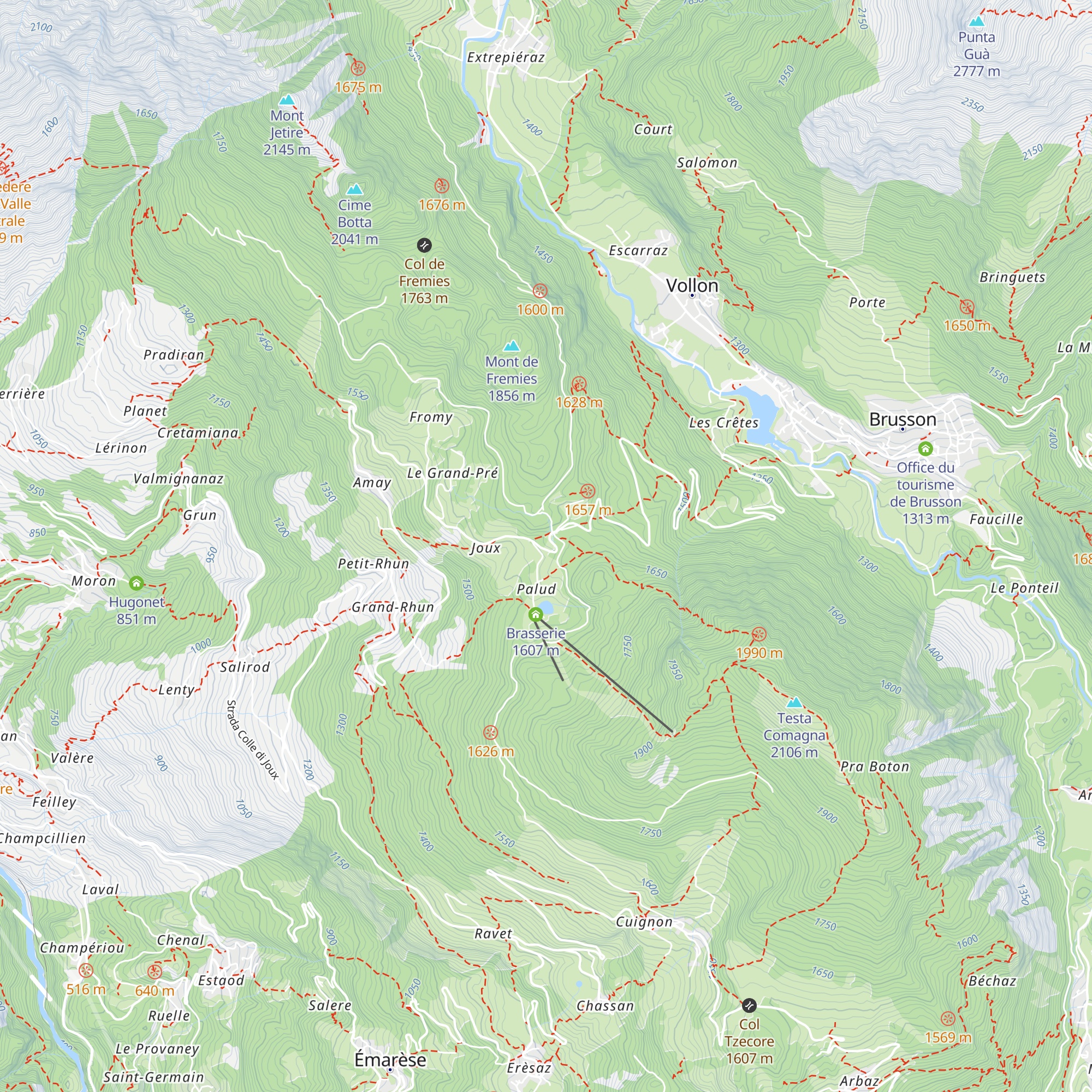 Stella Alpina map