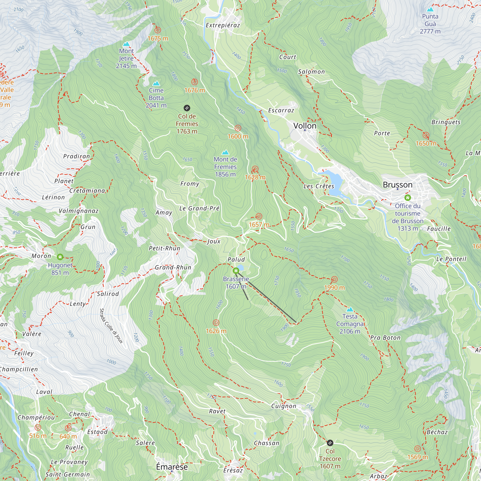 Stella Alpina map
