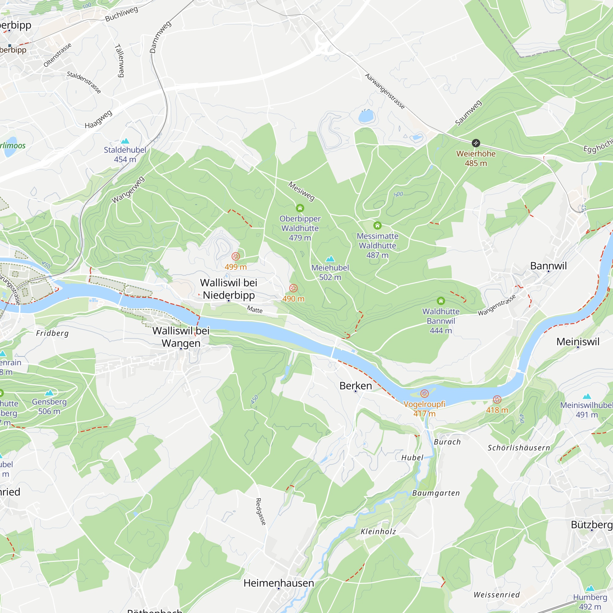 Waldhütte map