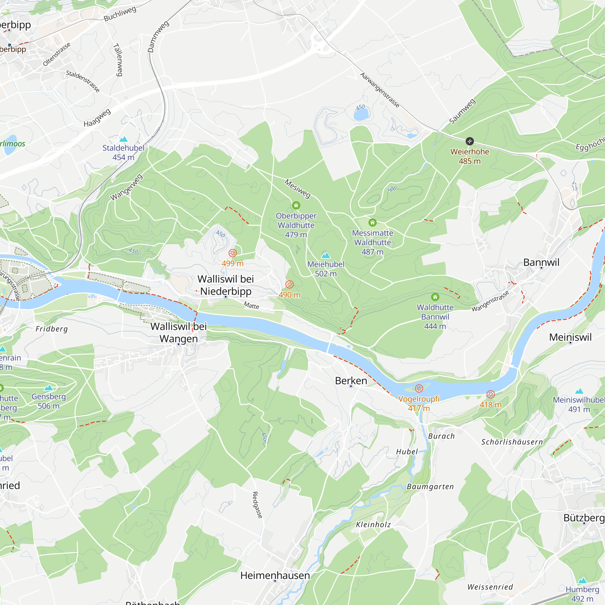 Waldhütte map