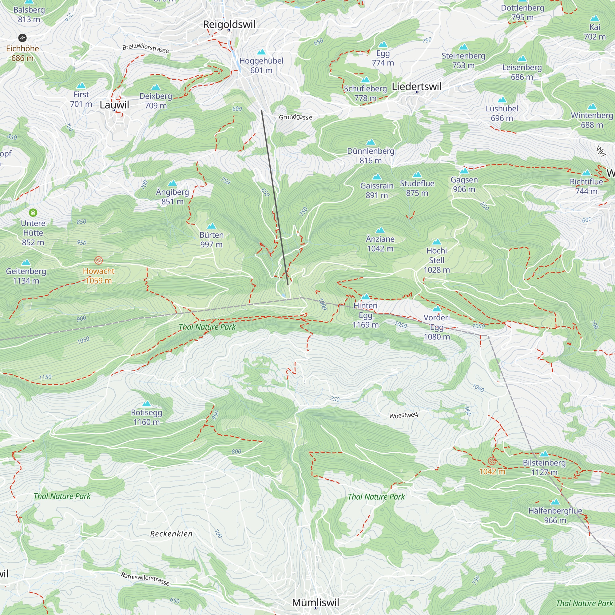 Berggasthaus Hintere Wasserfallen map