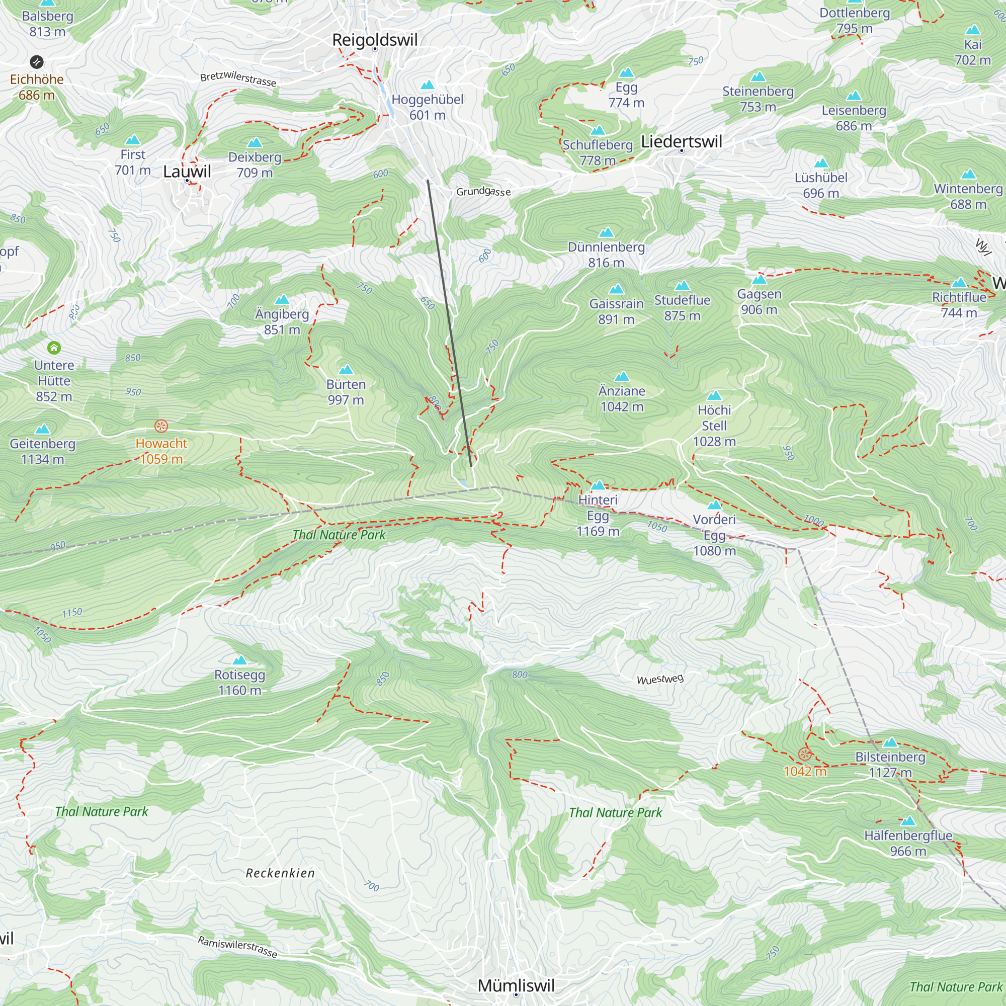 Berggasthaus Hintere Wasserfallen map