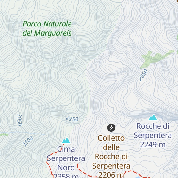 Map of Cima di San Lorenzo