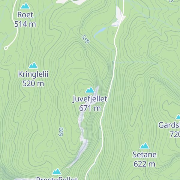 Map of Juvefjellet