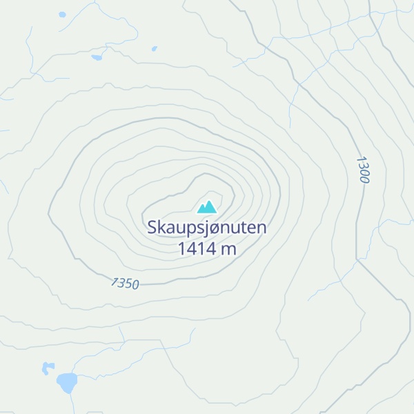 Map of Skaupsjønuten