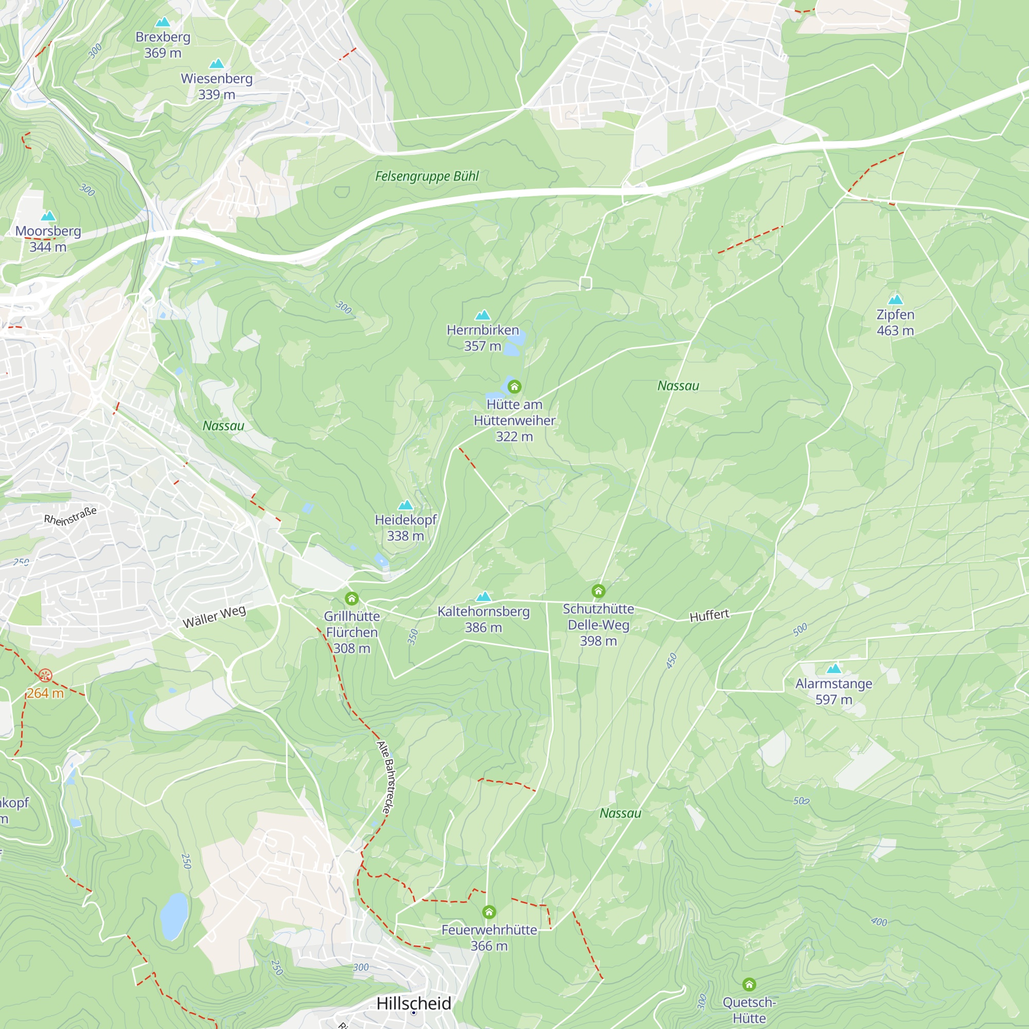 Schutzhütte in den Strüthen map
