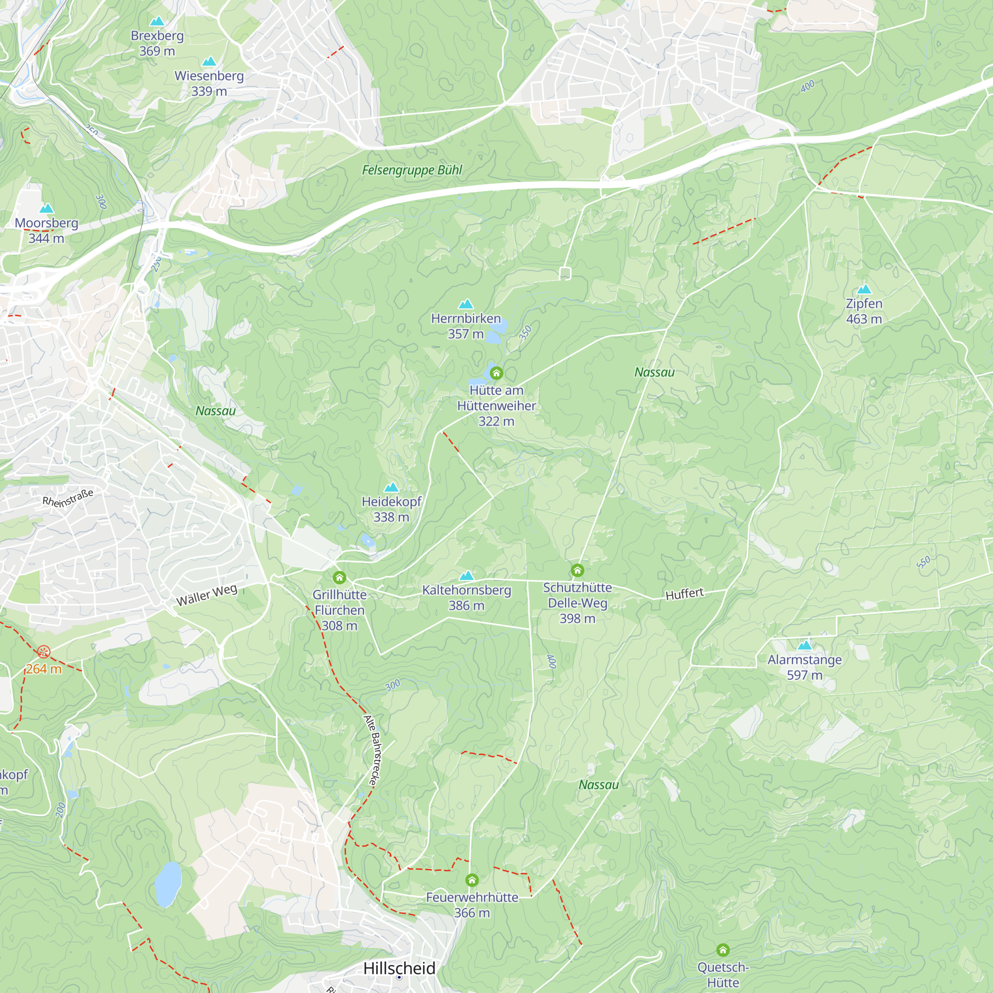 Schutzhütte in den Strüthen map
