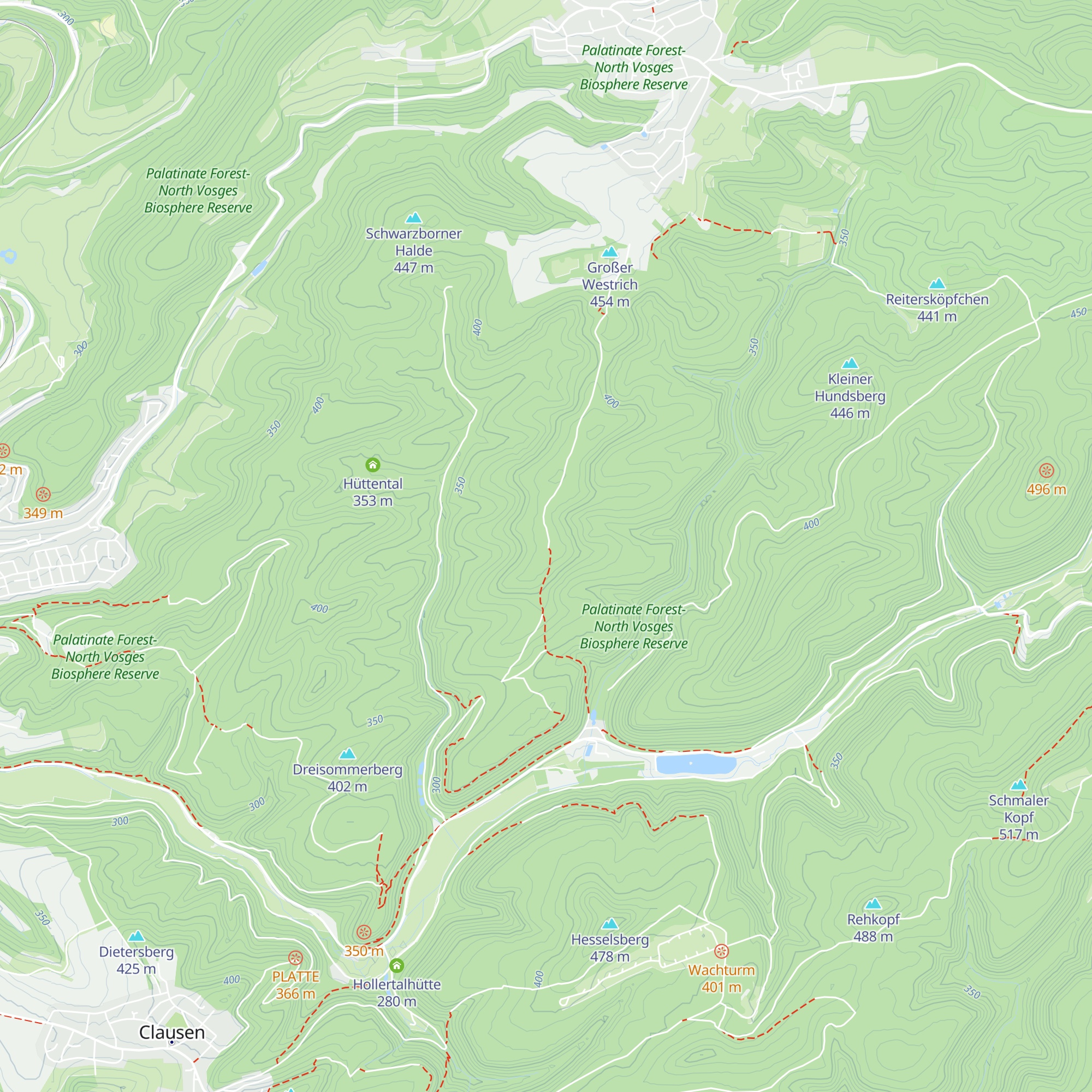 Dinkelsberghütte map