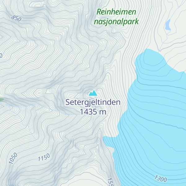 Map of Setergjeltinden