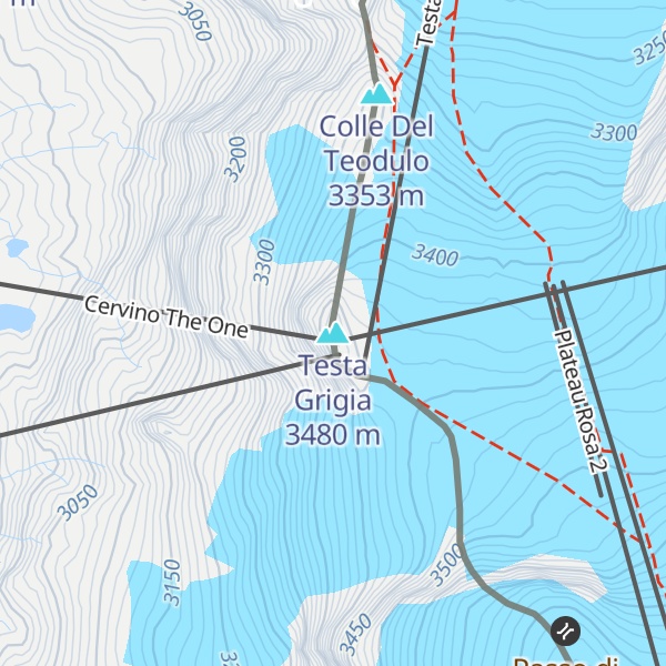 Map of Testa Grigia