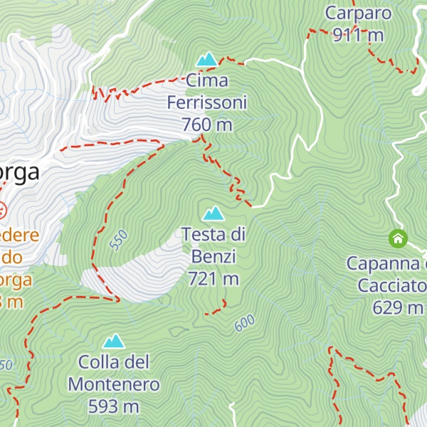 Map of Testa di Benzi