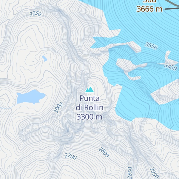 Map of Punta di Rollin