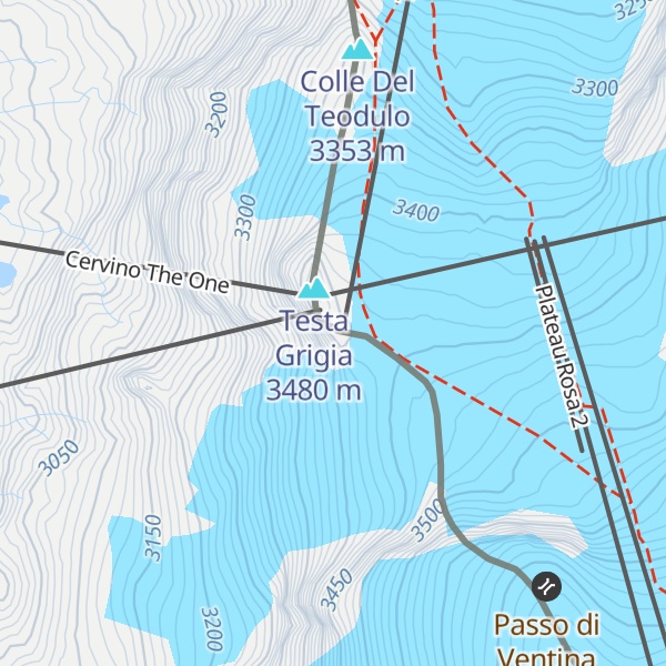 Map of Rifugio Guide del Cervino