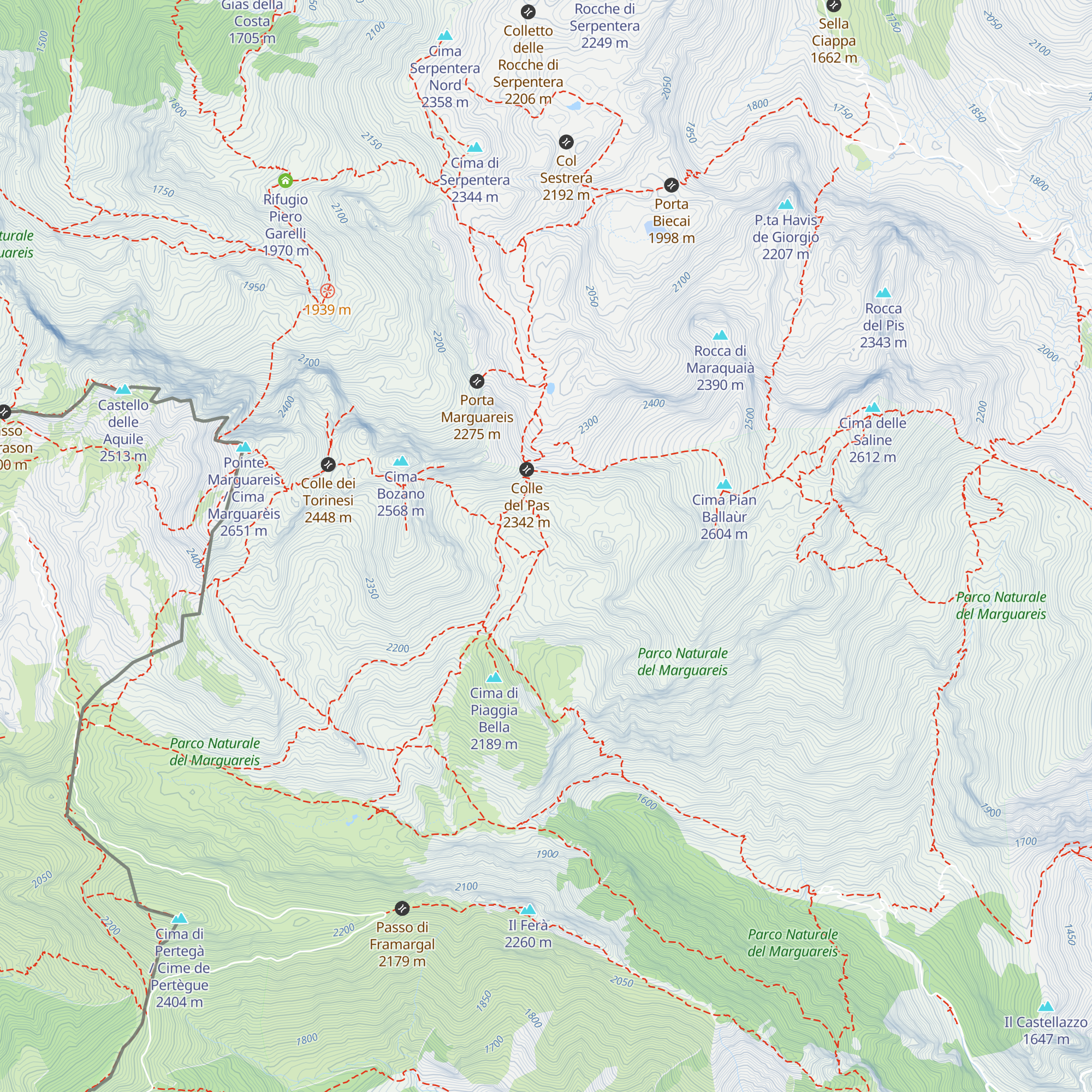 Capanna Scientifica Saracco-Volante map