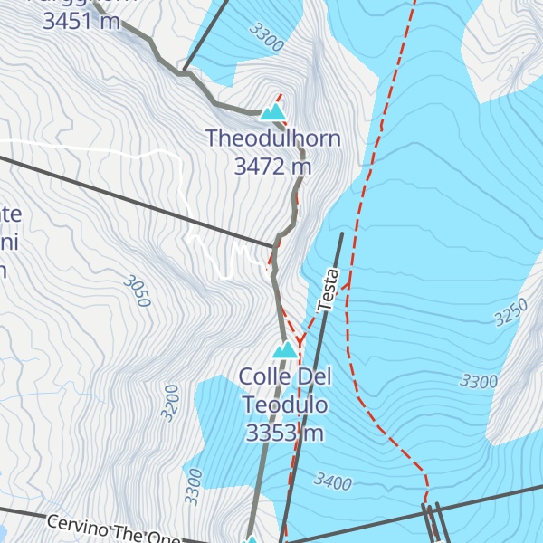 Map of Refuge du Théodule