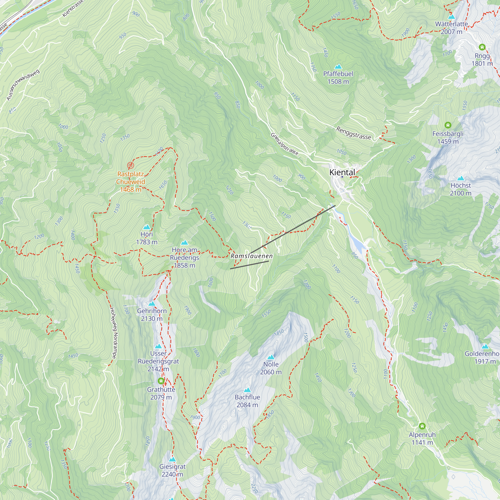 Berghaus Ramslauenen map
