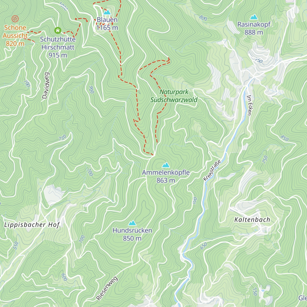 Hexenplatzhütte map