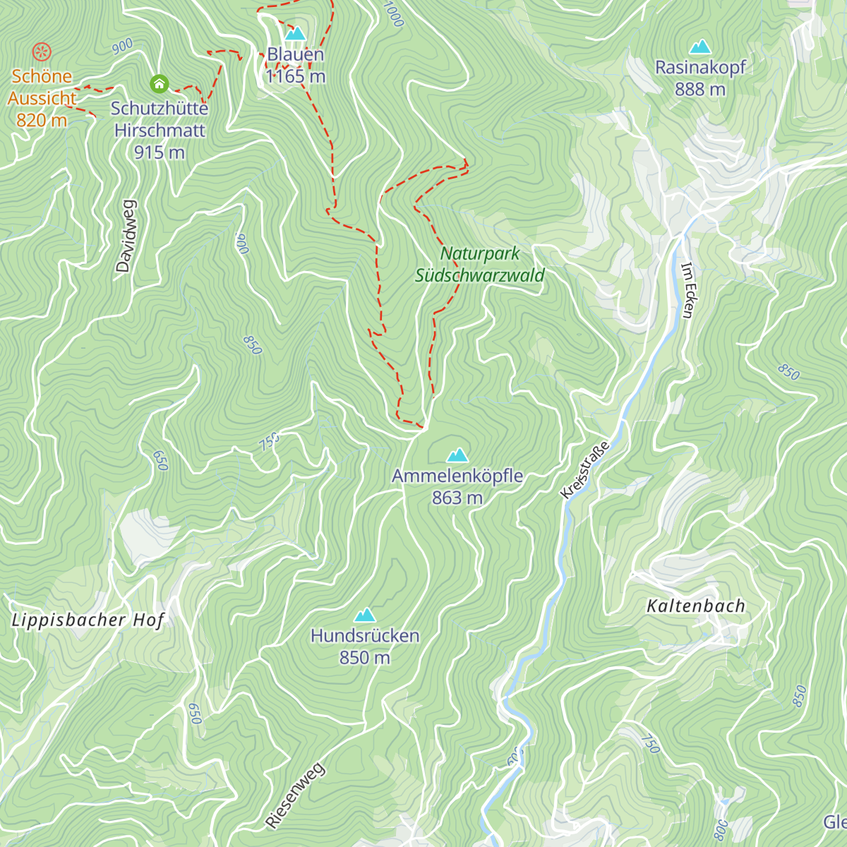 Hexenplatzhütte map