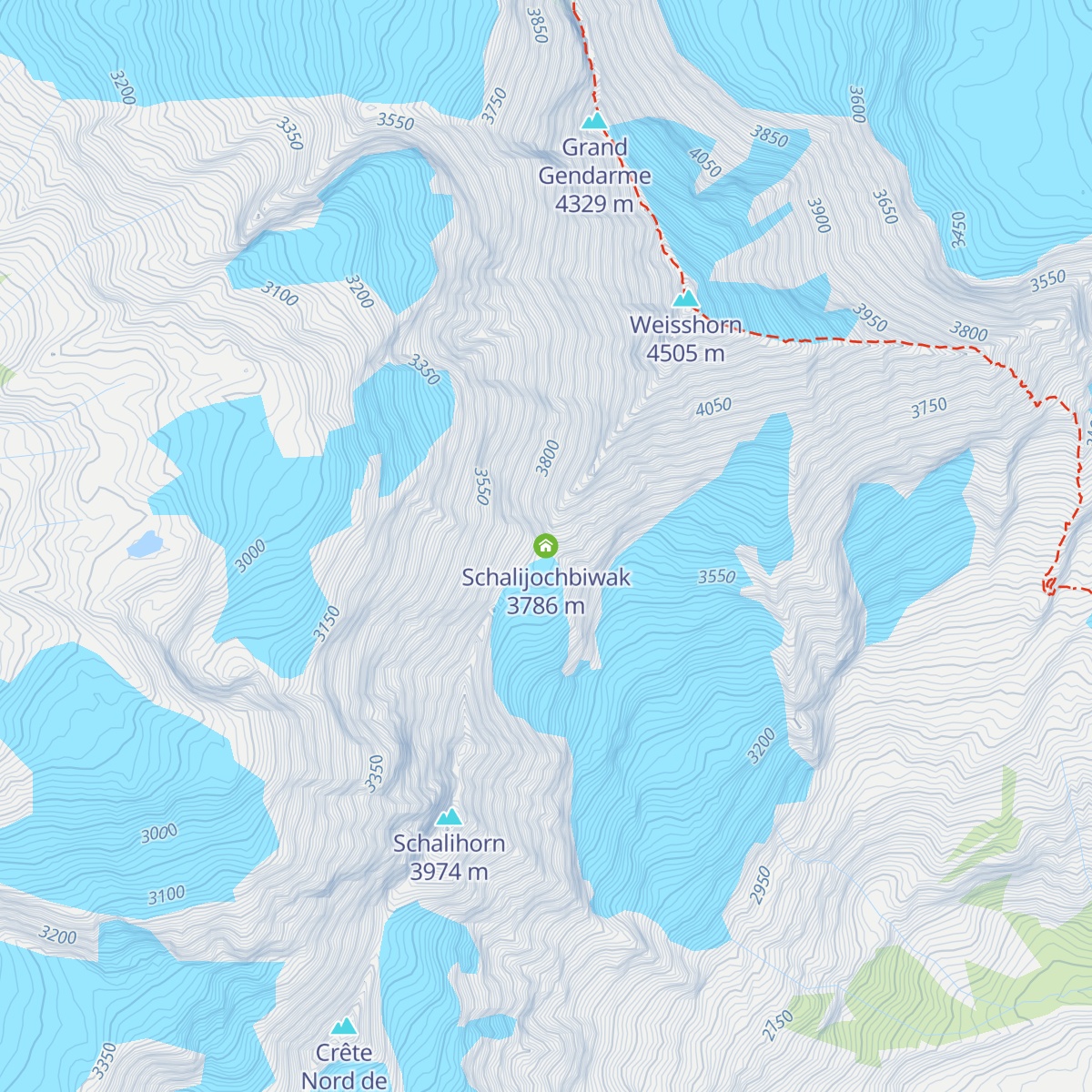 Schalijochbiwak map