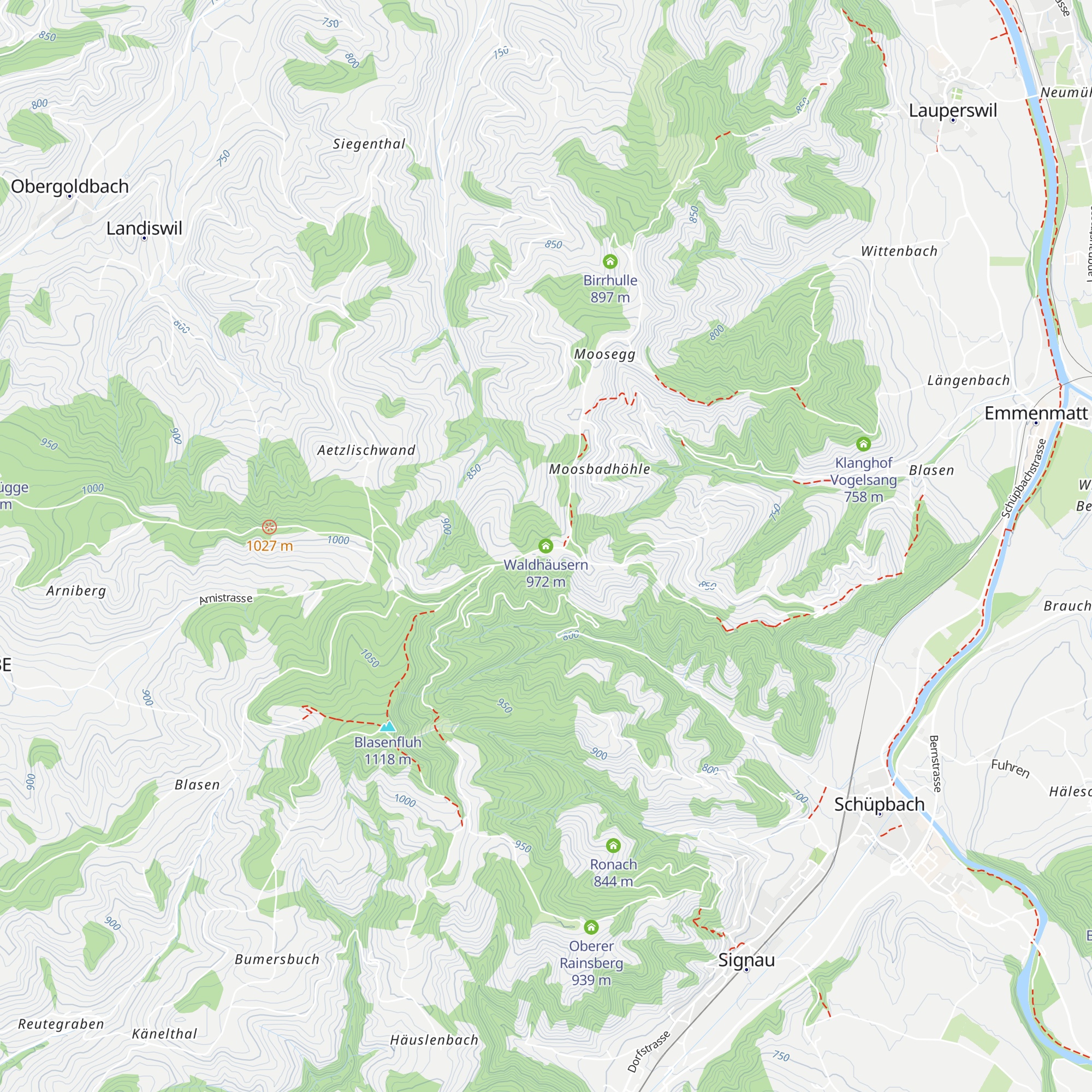 Waldhäusern map